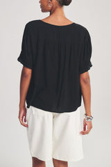 Velvet Carmella Top in Black - Viva Diva Boutique