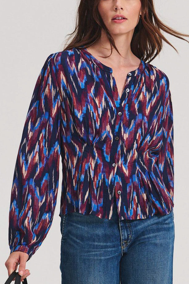 Velvet Estella Blouse in Multi - Viva Diva Boutique
