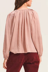Velvet Lyla Blouse in Rose Gold