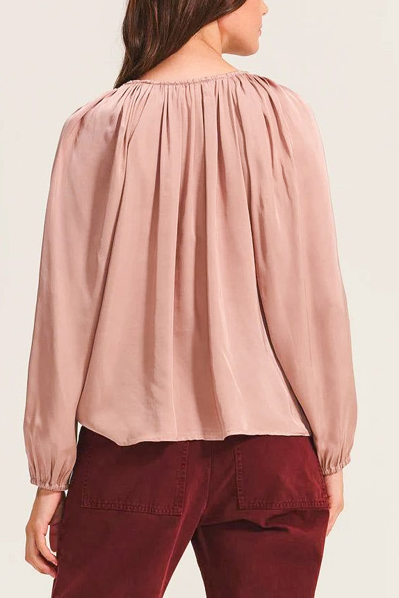 Velvet Lyla Blouse in Rose Gold