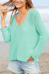 Wooden Ships Maui V-neck Cotton in Mint - Viva Diva Boutique