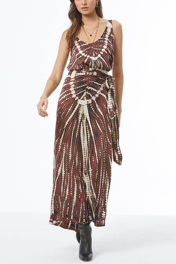 YFB Arla Maxi Wrap Skirt in Sepia - Viva Diva Boutique