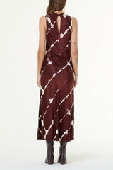 YFB Quinta Midi Dress in Sepia Shibori Wash
