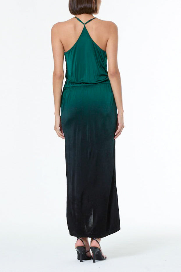 YFB Siren Jersey Slip Dress in Rainforest Black Ombré
