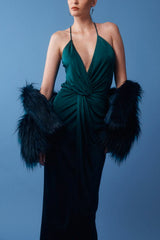 YFB Siren Jersey Slip Dress in Rainforest Black Ombré