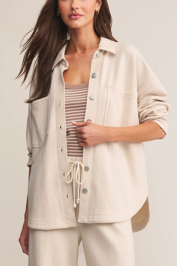 Z Supply All Day Knit Jacket in Crystal