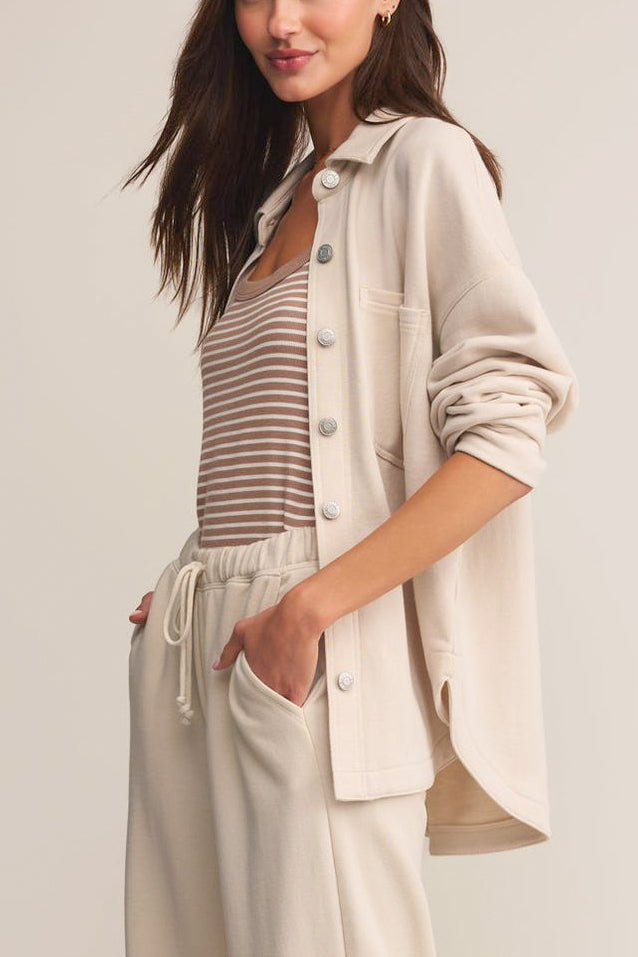 Z Supply All Day Knit Jacket in Crystal