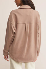 Z Supply All Day Knit Jacket in Iced Coffee - Viva Diva Boutique