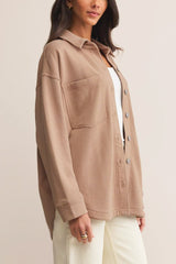 Z Supply All Day Knit Jacket in Iced Coffee - Viva Diva Boutique