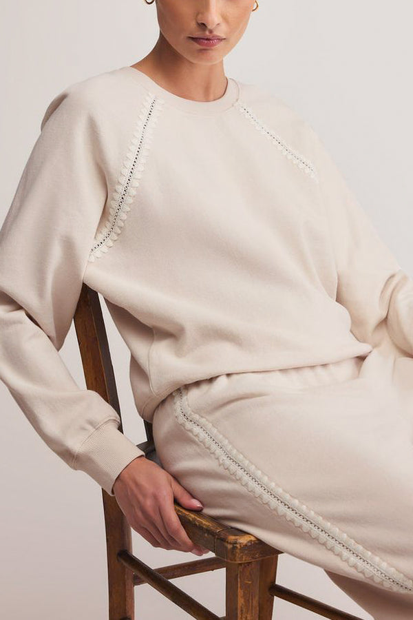 Z Supply All Round Sweatshirt in Crystal - Viva Diva Boutique