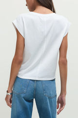 Z Supply Camino Jersey Top in White - Viva Diva Boutique