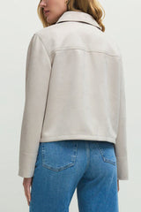 Z Supply Dillion Suede Jacket in Crystal