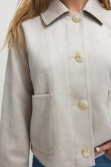 Z Supply Dillion Suede Jacket in Crystal