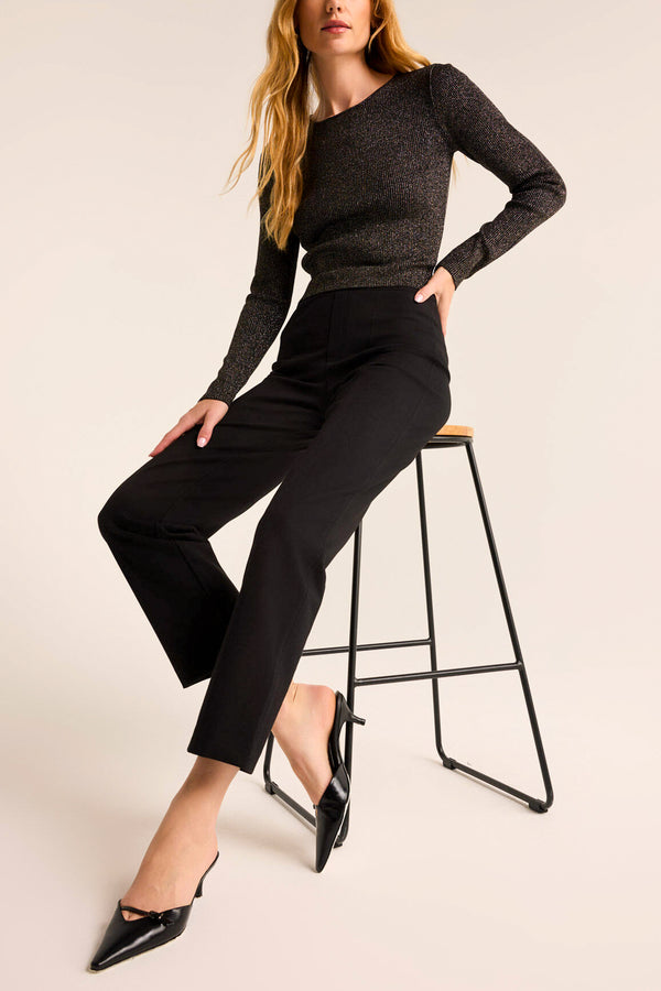 Z Supply Do It All Straight Leg in Black - Viva Diva Boutique