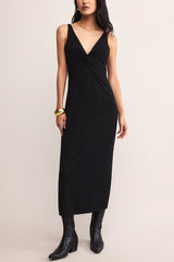 Z Supply Eleve Midi Dress in Black - Viva Diva Boutique