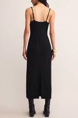 Z Supply Eleve Midi Dress in Black - Viva Diva Boutique