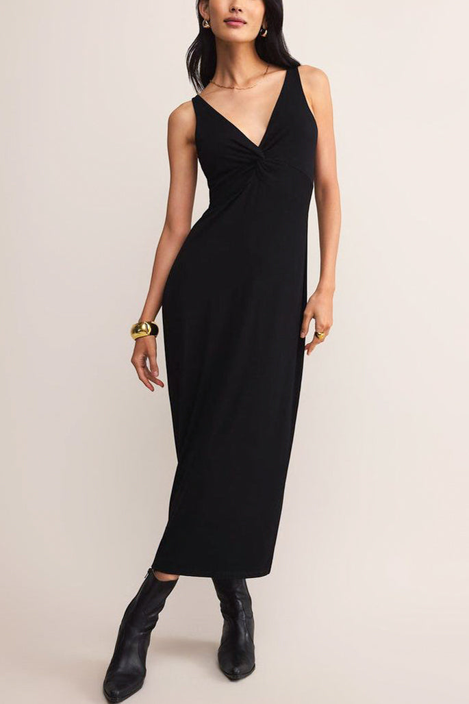 Z Supply Eleve Midi Dress in Black - Viva Diva Boutique