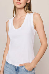Z Supply Ellie V Neck Tank in White