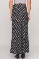 Z Supply Europa Plaid Skirt in Ash Black