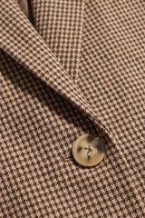 Z Supply Evan Check Blazer in Dark Chocolate