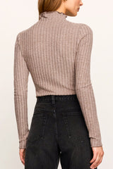 Z Supply Hattie L/S Top in Heather Ash