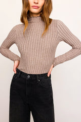 Z Supply Hattie L/S Top in Heather Ash