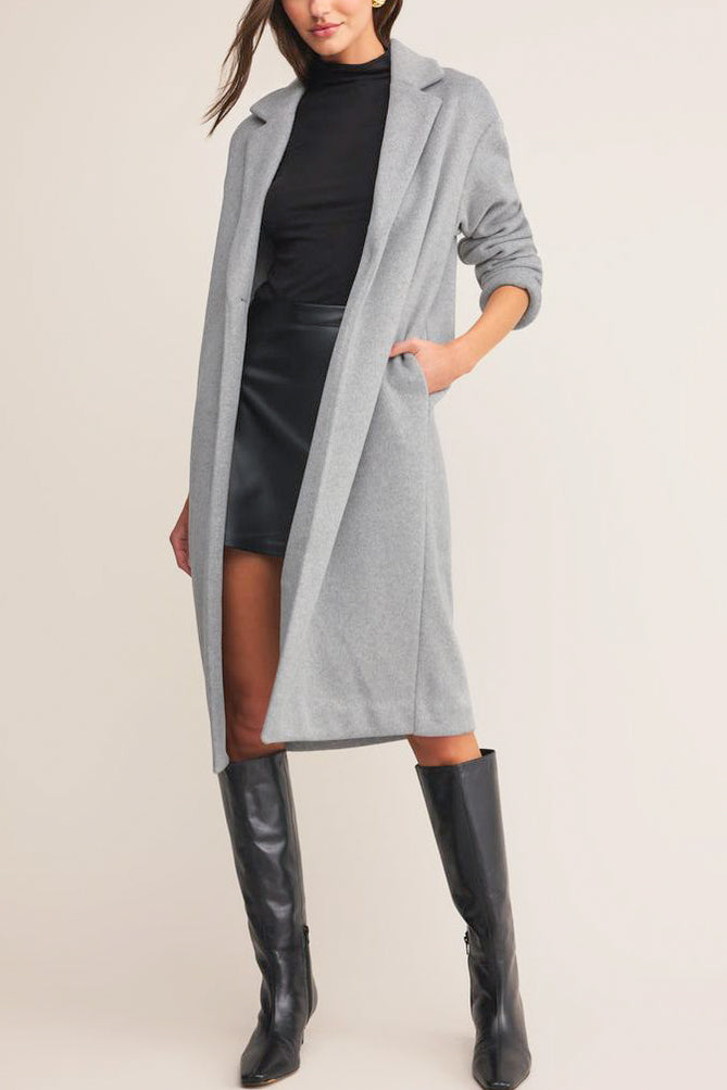 Z Supply Mason Luxe Coat in Classic Heather Grey - Viva Diva Boutique