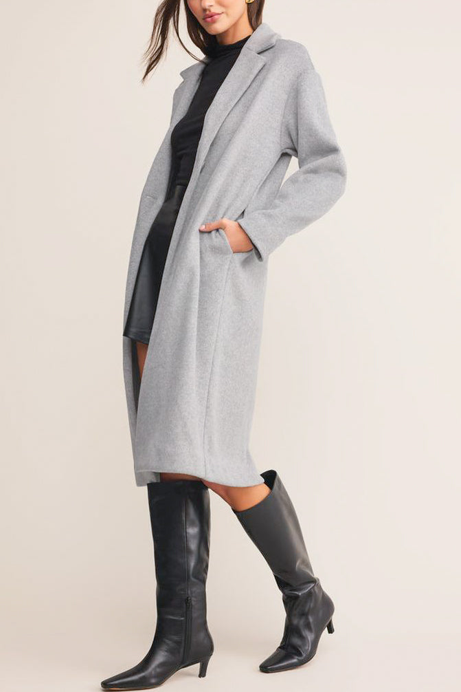 Z Supply Mason Luxe Coat in Classic Heather Grey - Viva Diva Boutique
