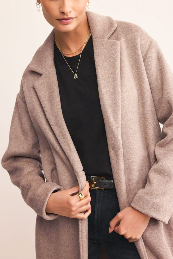 Z Supply Mason Luxe Coat in Smokey