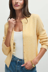 Z Supply Medina Rib Cardigan in Custard