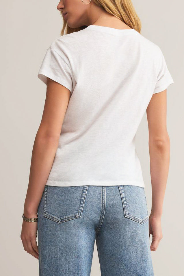 Z Supply Modern Slub Tee in White - Viva Diva Boutique