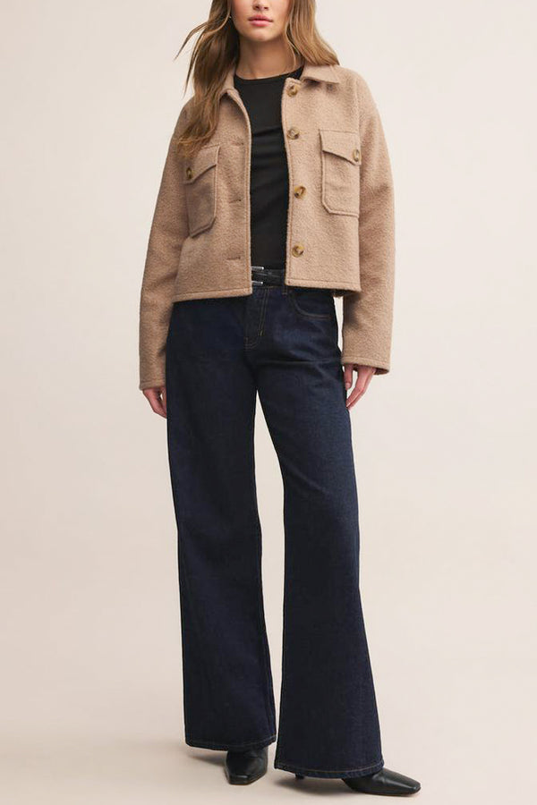 Z Supply Oxford Jacket in Classic Camel - Viva Diva Boutique