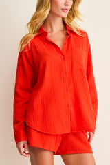 Z Supply Perfect Airy Top in Lychee - Viva Diva Boutique
