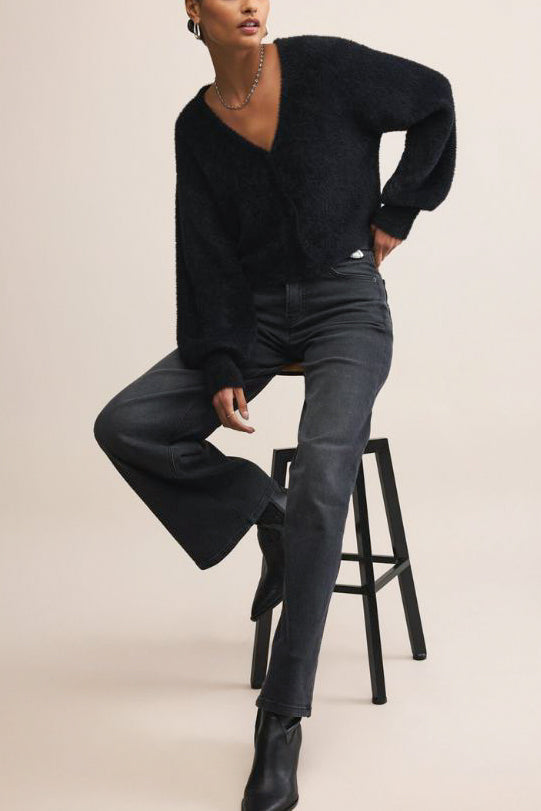 Z Supply Sadira Fluffy Cardigan in Black