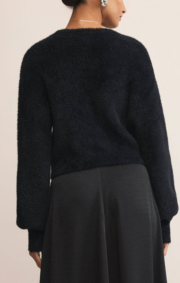 Z Supply Sadira Fluffy Cardigan in Black