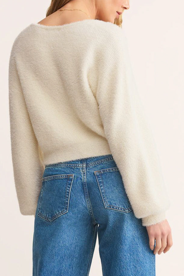 Z Supply Sadira Fluffy Cardigan in Warm White - Viva Diva Boutique