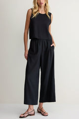 Z Supply Scout Linen Pant in Black - Viva Diva Boutique