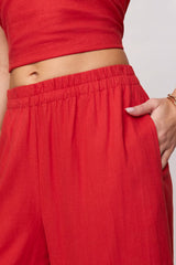 Z Supply Scout Linen Pant in Chili Pepper