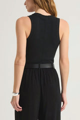 Z Supply Sirena Rib Tank in Black - Viva Diva Boutique