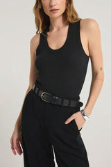 Z Supply Sirena Rib Tank in Black - Viva Diva Boutique