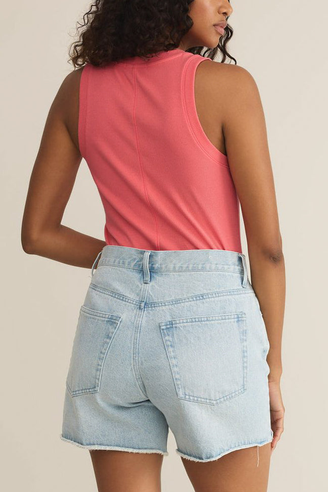 Z Supply Sirena Rib Tank in Sunset Pink - Viva Diva Boutique