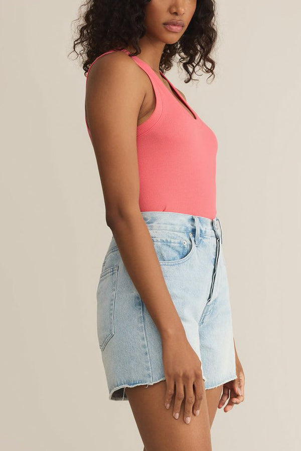 Z Supply Sirena Rib Tank in Sunset Pink