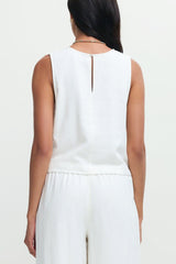 Z Supply Sloane Linen Top in White - Viva Diva Boutique