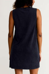 Z Supply Sloane V-Neck Mini Dress in Black - Viva Diva Boutique