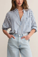 Z Supply The Perfect Linen Top in Boathouse - Viva Diva Boutique