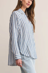 Z Supply The Perfect Linen Top in Boathouse - Viva Diva Boutique