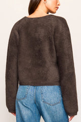 Z Supply Winterglow Fluffy Cardigan in Cocoa Bean