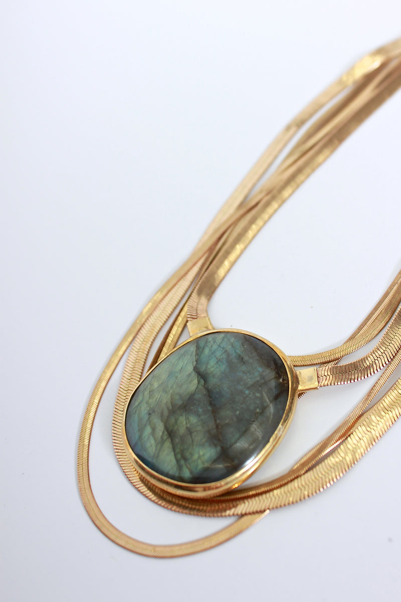 Lena Bernard Soraya Necklace in Labradorite - Viva Diva Boutique