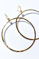 Hammered Hoop Earrings - Viva Diva Boutique