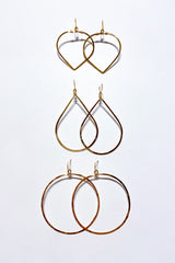 Hammered Hoop Earrings - Viva Diva Boutique